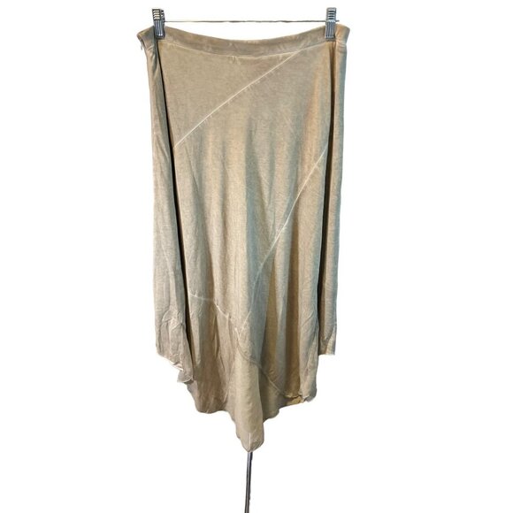 Chico's Meagan Tan Pieced Long Pull On Maxi Skirt Sz M - Picture 2 of 10